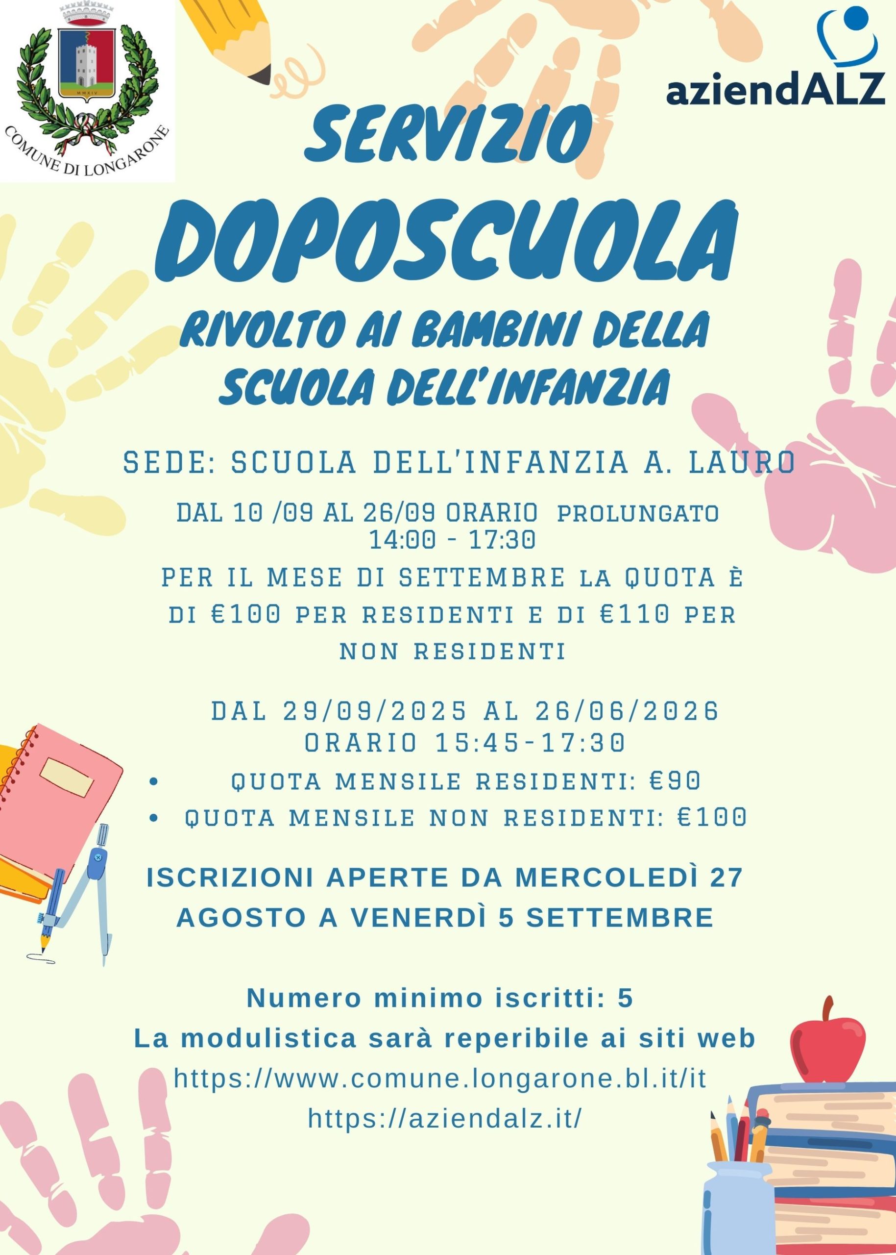 DOPOSCUOLA INFANZIA LONGARONE 2025 &#8211; 2026
